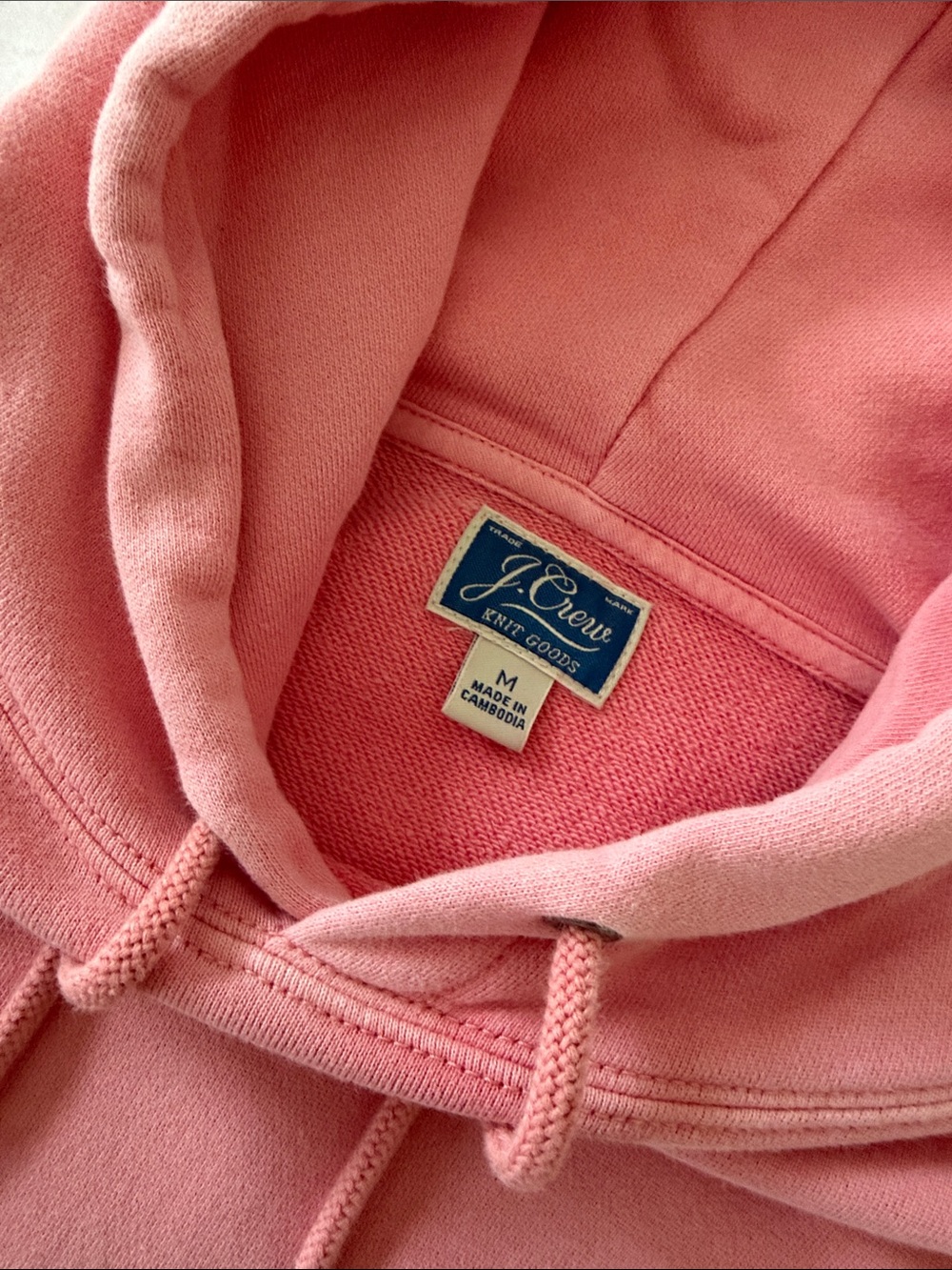 J. Crew Soft Pink Hooded Pullover Sweatshirt - Picture 4 of 4